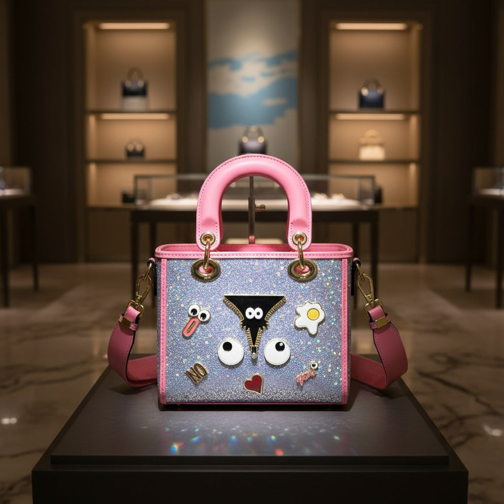 ZenFlow Eye Theme Bag Sparkle Dreams Mini Tote - Magical Expression Handbag