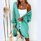 Women's Turquoise Dreams Cardigan - Heart Chakra Healing Knit Coat