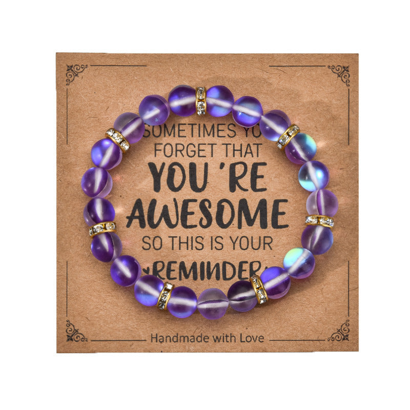 Colorful Glitter Stone Colorful Crystal Bracelet