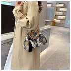 ZenFlow Mystic Crane Clutch Bag - Sacred Journey Embroidered Handbag