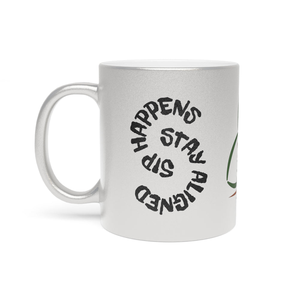 Energy-Inspired Metallic Mug - Stay Aligned & Mindful