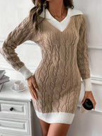 Ladies' Fashionable Knitted Short Dress