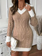 Ladies' Fashionable Knitted Short Dress