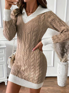 Ladies' Fashionable Knitted Short Dress