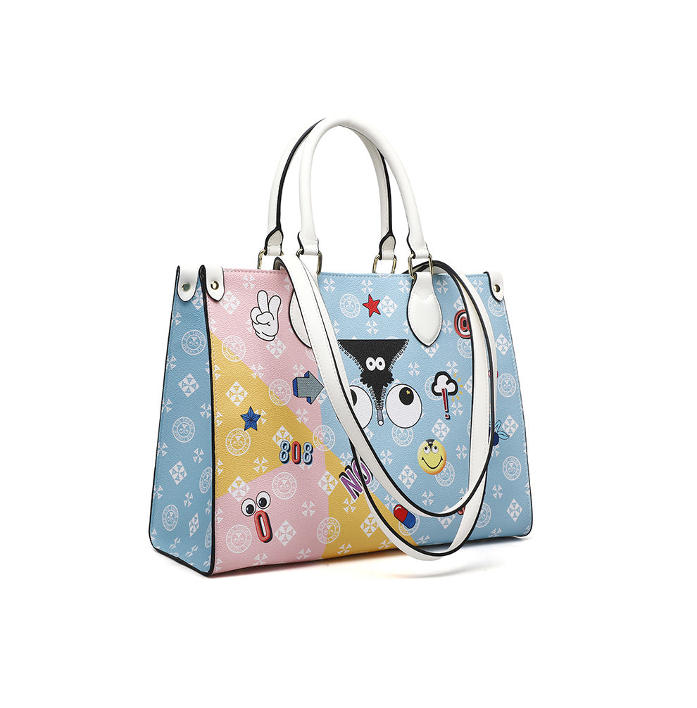 Zenmaya Eye Theme Good Vibes Only Emoji Large Bag