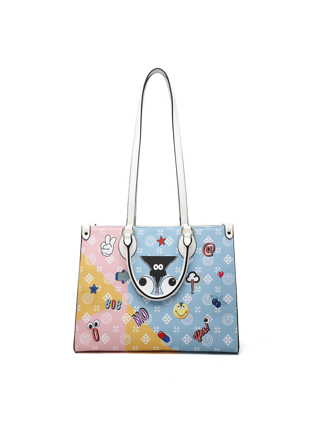 Zenmaya Eye Theme Good Vibes Only Emoji Large Bag