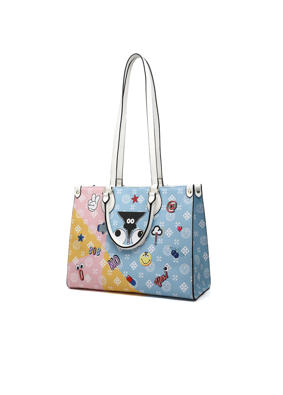 Zenmaya Eye Theme Good Vibes Only Emoji Large Bag