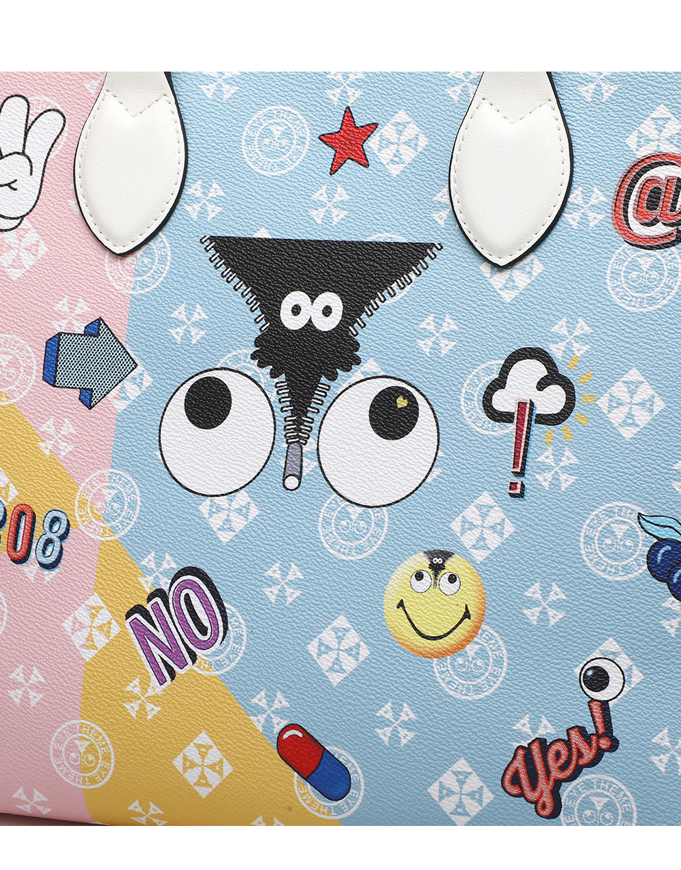 Zenmaya Eye Theme Good Vibes Only Emoji Large Bag