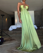 ZenFlow Parisian Grace Dress - Sacred Heart Chakra Flowing Maxi