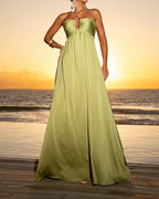 ZenFlow Parisian Grace Dress - Sacred Heart Chakra Flowing Maxi