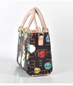 Zenflow Eye Theme Dai Fei Women's Printed Shaped Bag with Silk Ribbon