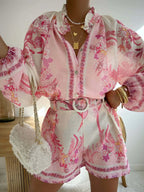 ZenFlow Bohemian Bliss Co-ord Set - Sacred Freedom Expression Two-Piece