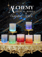 CrystalSoul 432Hz 7-8.5inch Alchemy Clear Quartz Crystal Singing Bowls Set of 7pcs for Sound Healing with bag and accessories