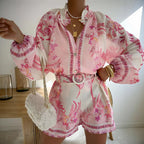 ZenFlow Bohemian Bliss Co-ord Set - Sacred Freedom Expression Two-Piece