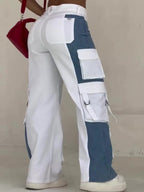 ZenFlow Urban Harmony Cargo Jeans - Sacred Contrast Transformation Trousers