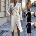 European And American Suit Collar Dress Autumn And Winter