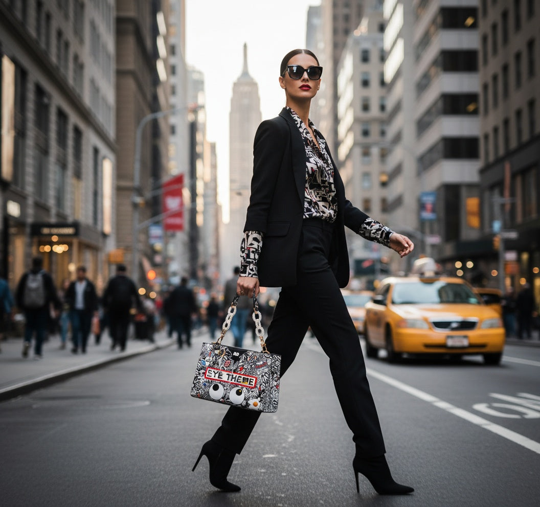 ZenFlow Eye Theme Bag Collection -Graffiti Dreams Statement Bag