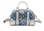 Zenflow Eye Theme Denim Embroidered sequined Handheld Newspaper *NEW COLLECTION*