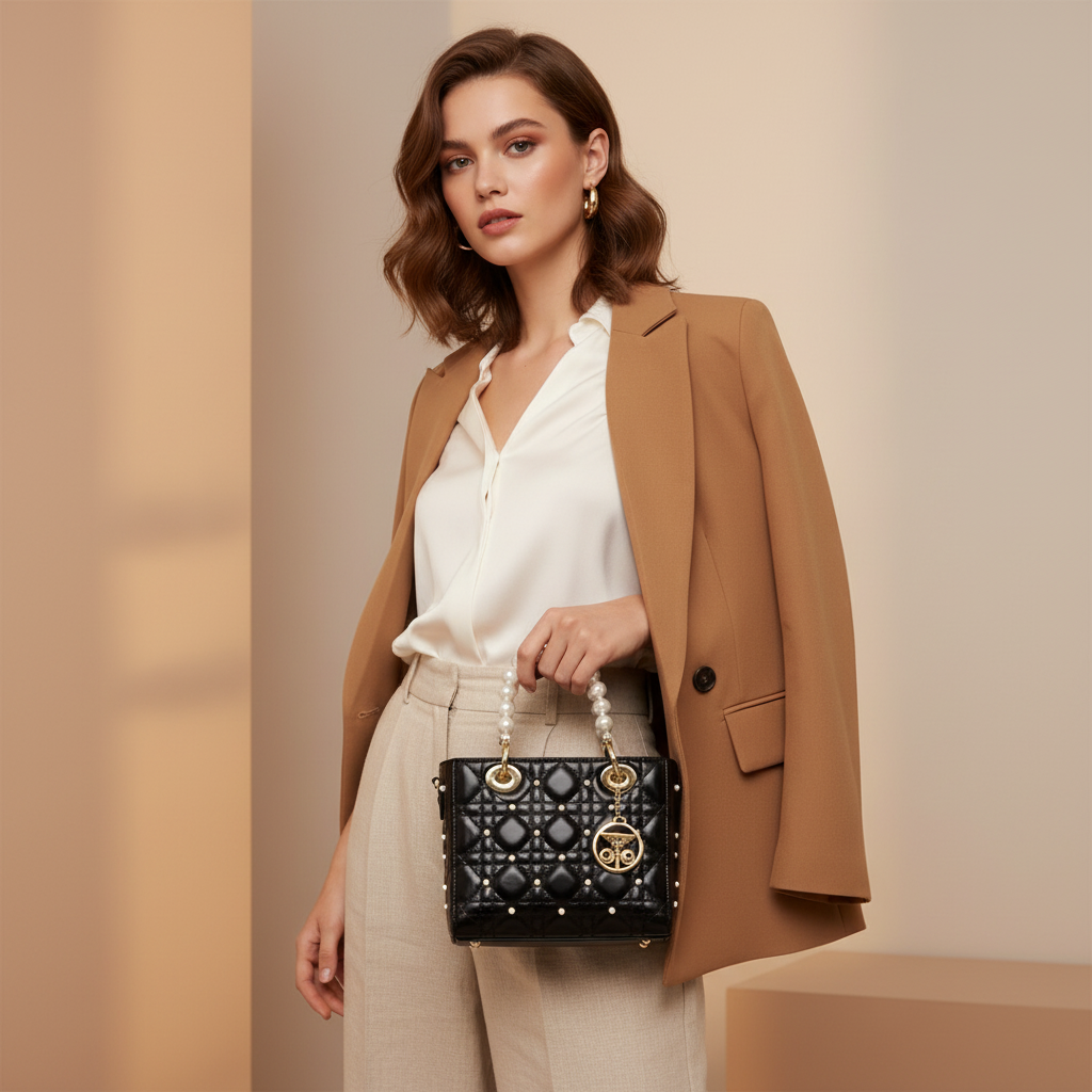 ZenFlow Eye Theme Bag Collection - Pearl Crossbody