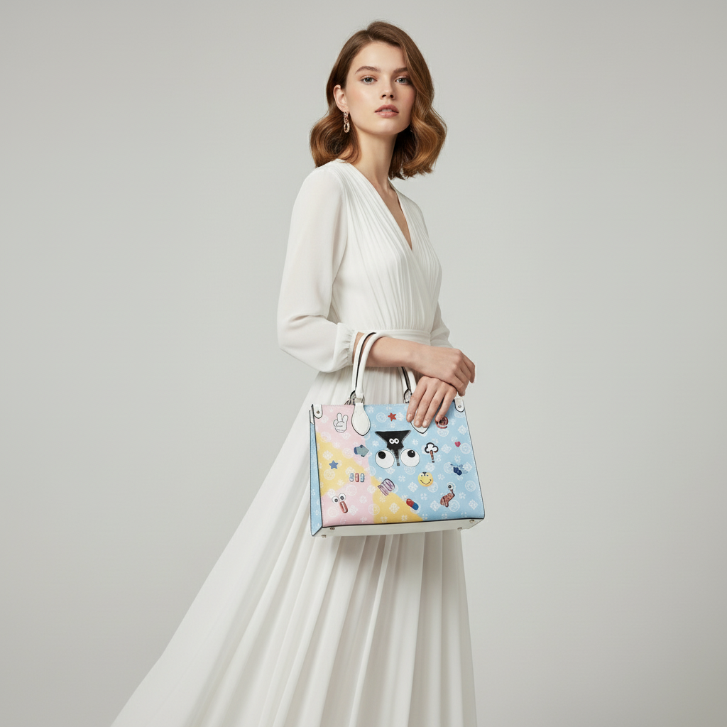 Zenmaya Eye Theme Good Vibes Only Emoji Large Bag