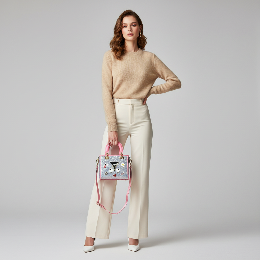 ZenFlow Eye Theme Bag Sparkle Dreams Mini Tote - Magical Expression Handbag