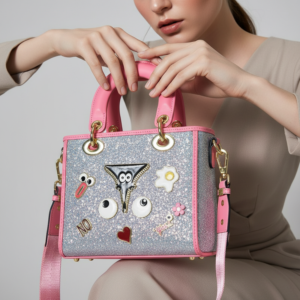 ZenFlow Eye Theme Bag Sparkle Dreams Mini Tote - Magical Expression Handbag