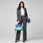 Zenflow Eye Theme Monogram Large Handbag