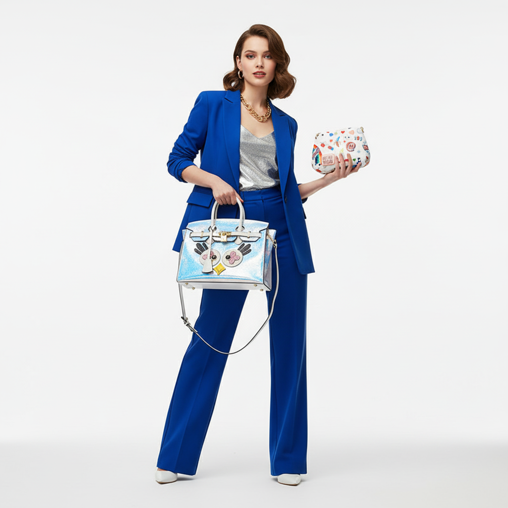 Zenflow Eye Theme Monogram Large Handbag