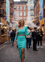 💫 Πλεκτό σετ με ριμπ μανίκια και φούστα